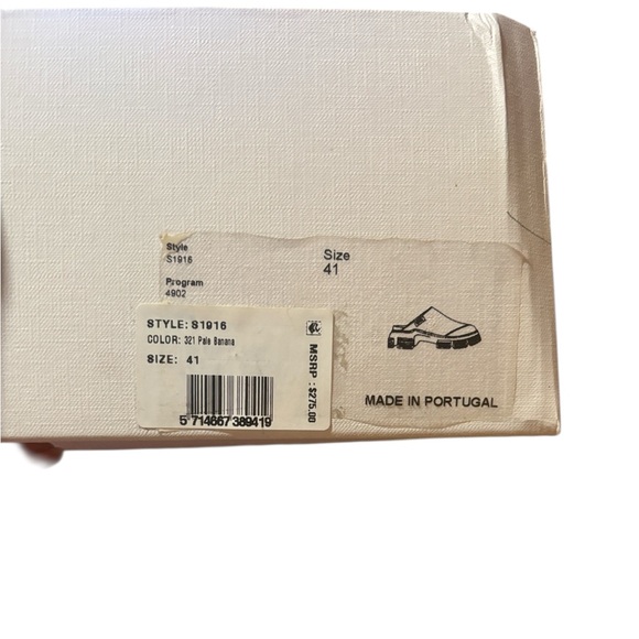 Ganni Unisex Platform Mule Clogs Pale Banana New with Dust Bag - Picture 11 of 11